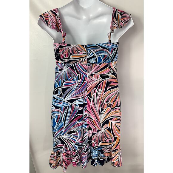 Trina‎ Turk Women's Size 6 Henna Ruffle Strap Colorful Summer Dress NWT - Picture 11 of 12